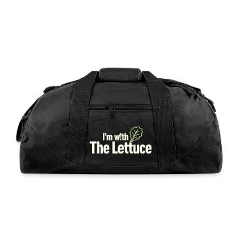 I'm with The Lettuce - Recycled Duffel Bag - black - Front