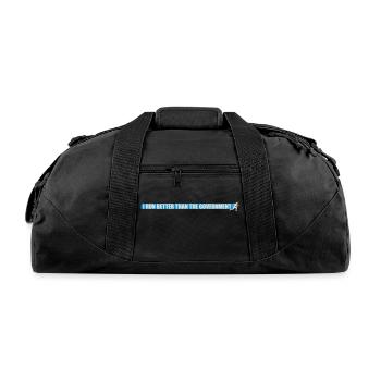 run better than government - Recycled Duffel Bag - black - Front