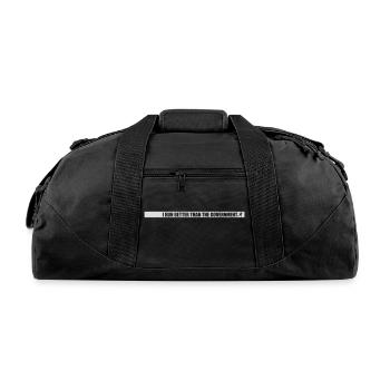run better than government - Recycled Duffel Bag - black - Front