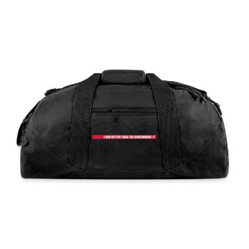 run better than government - Recycled Duffel Bag - black - Front