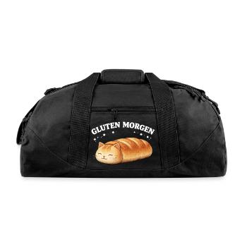 Gluten Morgen Cat Loaf - Recycled Duffel Bag - black - Front