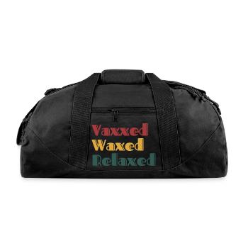 Vaxxed Waxed Relaxed Retro - Recycled Duffel Bag - black - Front