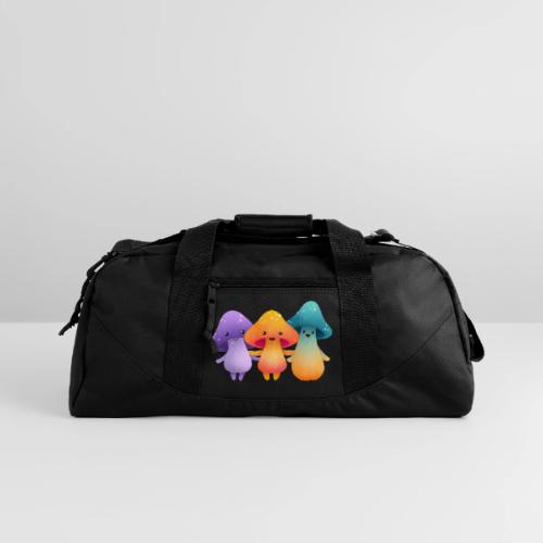 Cheerful Mushroom Friends - Recycled Duffel Bag