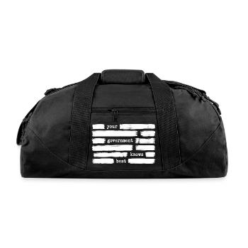 Your Government Knows Best Anti Government - Recycled Duffel Bag - black - Front