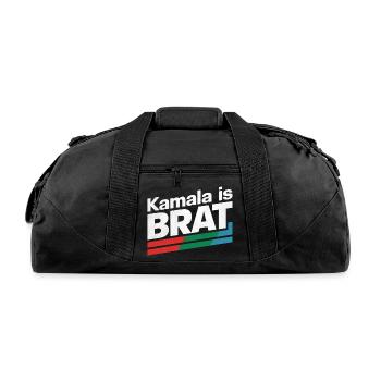 Kamala Is Brat - Recycled Duffel Bag - black - Front