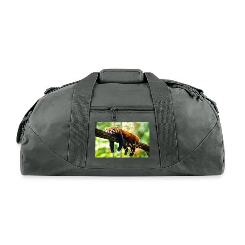 Fox napping meme - Recycled Duffel Bag