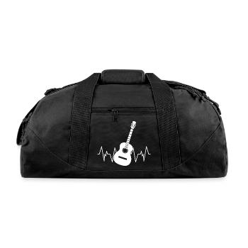 guitar is my heart - Recycled Duffel Bag - black - Front
