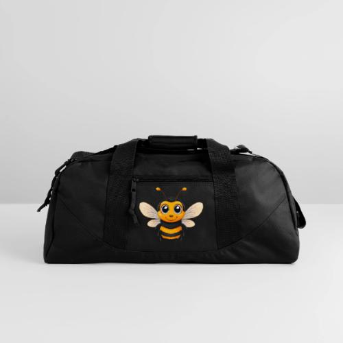 Happy Cartoon Baby Bee with Open Wings - Recycled Duffel Bag
