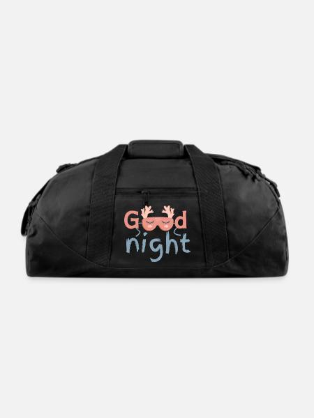 Happy good night - Recycled Duffel Bag - black