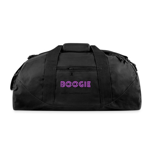 boogie effect fit strong happy logo black - Recycled Duffel Bag