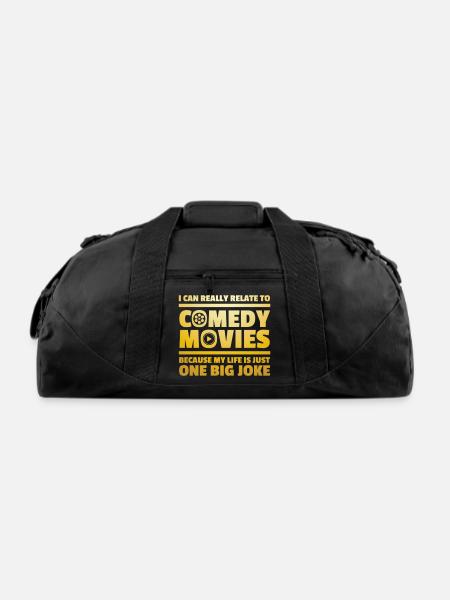 Comedy Movies Goer - Recycled Duffel Bag - black