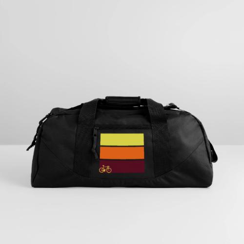 tricolor with bicycle - Recycled Duffel Bag