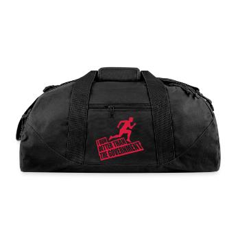 run better than government - Recycled Duffel Bag - black - Front