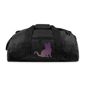 Cut cat - Recycled Duffel Bag - black - Front