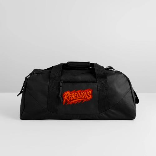 Rebellious Graffiti Neon Orange Streetwear T-Shirt - Recycled Duffel Bag