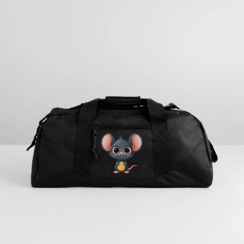 Joyful Cartoon Baby Mouse Smiling Brightly - Recycled Duffel Bag