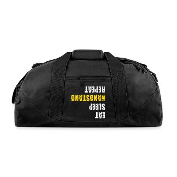 Restart in Bold Distressed Yellow - Recycled Duffel Bag - black - Front