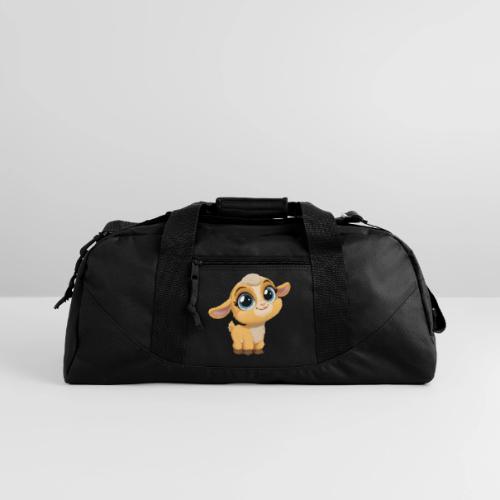 Sweet Cartoon Baby Goat with Joyful Smile - Recycled Duffel Bag