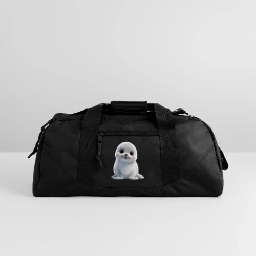 Cute White Cartoon Baby Sea Lion - Recycled Duffel Bag