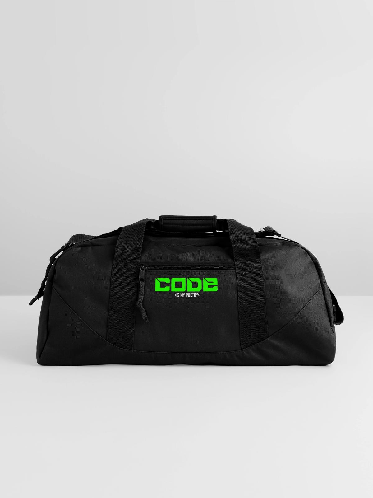 programmer - Recycled Duffel Bag - black - Front