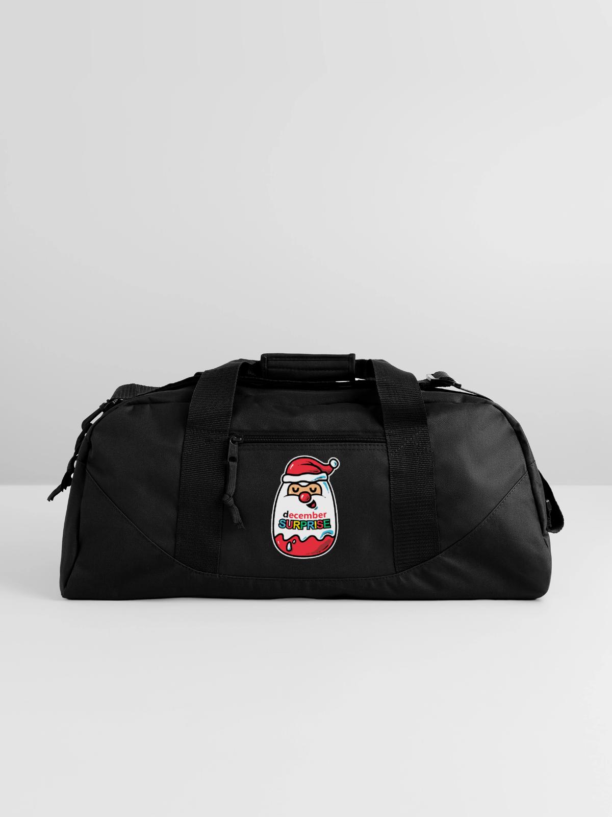December Surprise - Recycled Duffel Bag - black - Front
