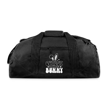 Cutest Little Bunny - Recycled Duffel Bag - black - Front