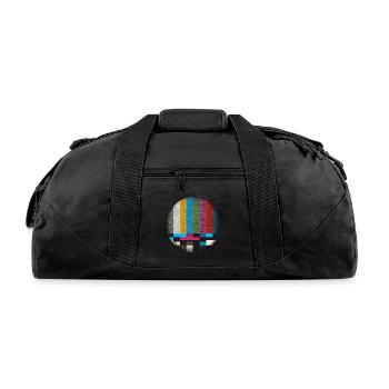 Retro Screen Vibes - Recycled Duffel Bag - black - Front