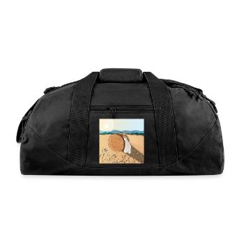 Sunlit Valley in White Dress - Recycled Duffel Bag - black - Front