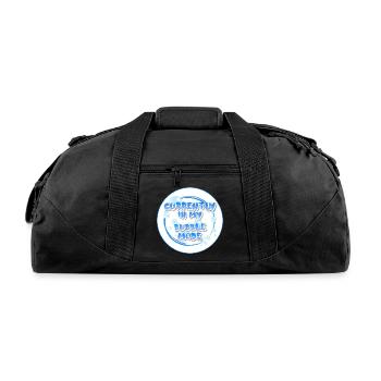 Currently in My Bubble Mode | In meiner Bubble - Recycled Duffel Bag - black - Front