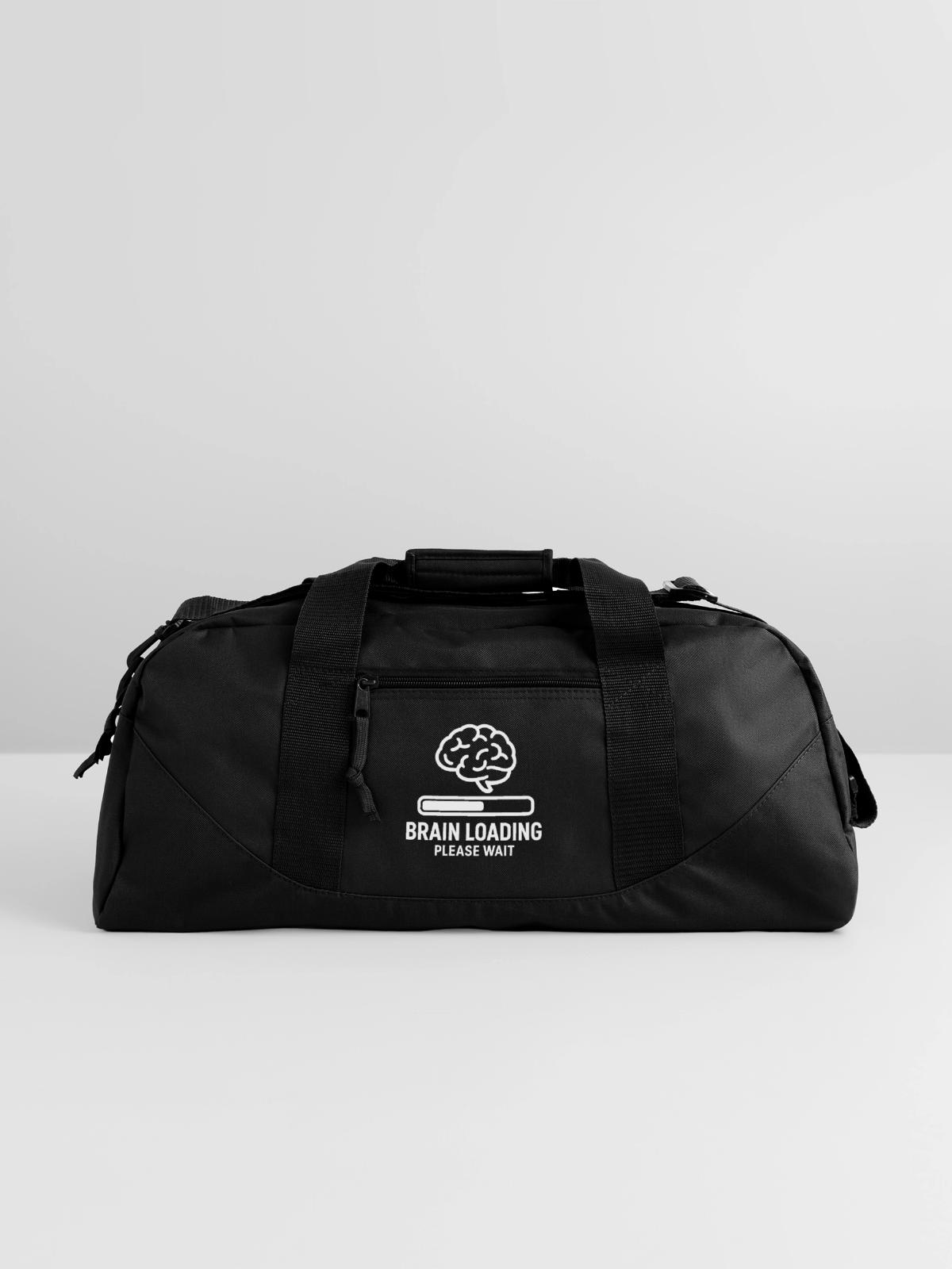 Brain Loading Please Wait - Recycled Duffel Bag - black - Front
