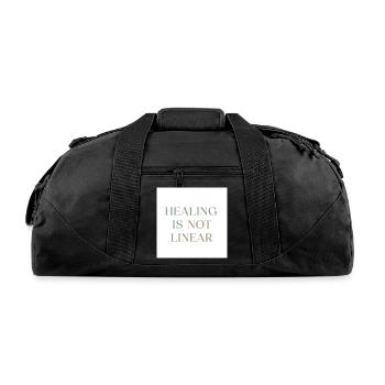Healing Is Not Linear - Recycled Duffel Bag - black - Front
