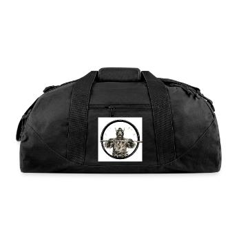 Demon Samurai Bloodied Blade - Recycled Duffel Bag - black - Front