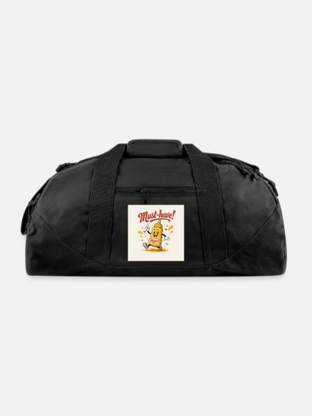 Mustard - Recycled Duffel Bag - black