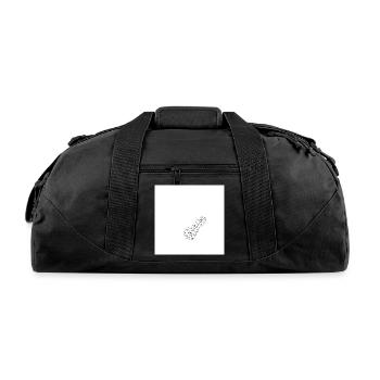 Rolling Dice Line Art - Recycled Duffel Bag - black - Front
