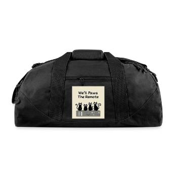 Paws The Remote TV - Recycled Duffel Bag - black - Front