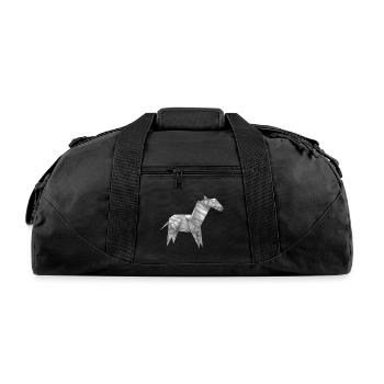 Origami Zebra Steed - Recycled Duffel Bag - black - Front