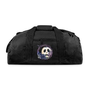 Halloween pumpkin - Recycled Duffel Bag - black - Front