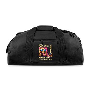 Futuristic Dog - Recycled Duffel Bag - black - Front