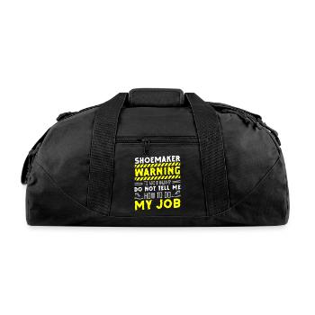 Cobbler Job Humor - Recycled Duffel Bag - black - Front