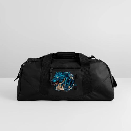 Blue Wolf Graffiti Street Art - Recycled Duffel Bag