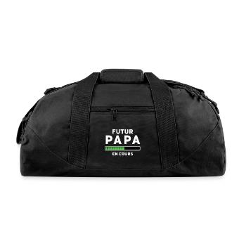 Future Dad in progress W - Recycled Duffel Bag - black - Front