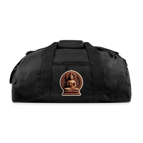 Buddha Statue in meditation and Hand Mudra - Recycled Duffel Bag