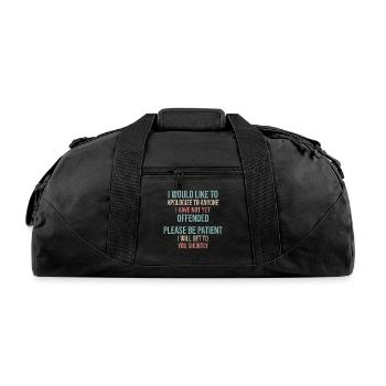 Patience Pending Offense Tee - Recycled Duffel Bag - black - Front