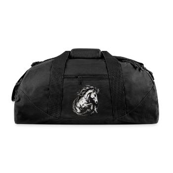 horse - Recycled Duffel Bag - black - Front
