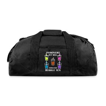 Bubble Tea Lover Men Boba Tea Gift Women Bubble - Recycled Duffel Bag - black - Front