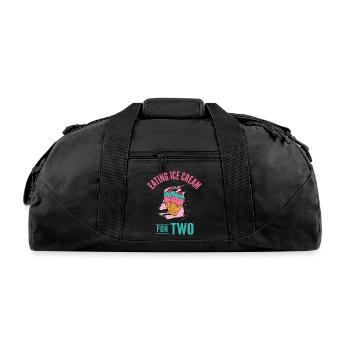 Eating Ice Cream For Two Ice Cream - Recycled Duffel Bag - black - Front