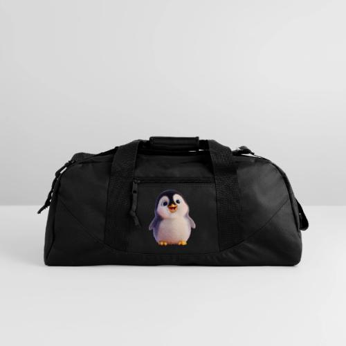 Joyful Baby Penguin - Recycled Duffel Bag