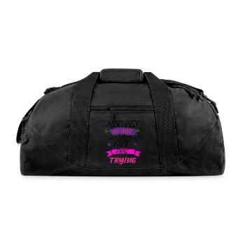 Mistakes Are Proof That You're Trying - Recycled Duffel Bag - black - Front