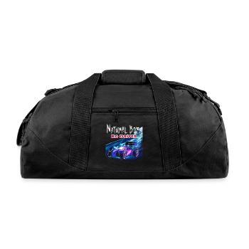 Natural Born RC car Driver Racer Remote Controlled - Recycled Duffel Bag - black - Front
