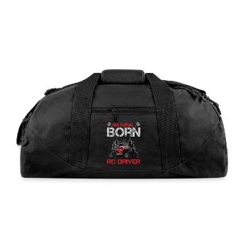 Natural Born RC car Driver Racer Remote Controlled - Recycled Duffel Bag - black - Front